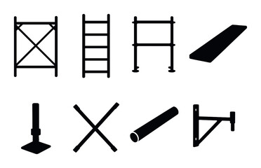 Laboratory safety silhouette icon set. featuring coat, goggles, biohazard, gloves, apron, and flammable symbols