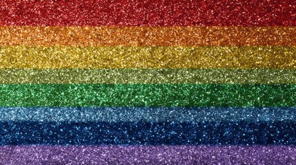 A vibrant rainbow of glitter stripes creates a dazzling and festive background, perfect for adding sparkle and joy to any design or celebration