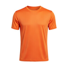 Orange Athletic TShirt Mockup Isolated on White Background Sportswear Apparel Fitness Wear