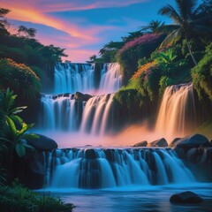 waterfall in the jungle