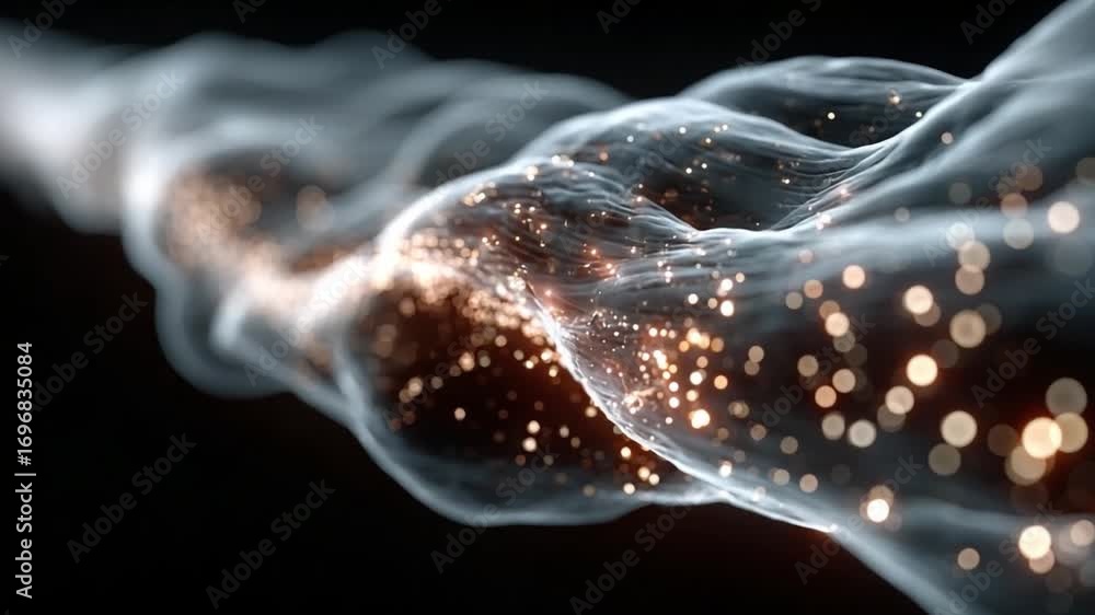 Poster abstract illuminated: a dynamic and abstract depiction of interconnected pathways of light and energ