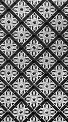 Fototapeta premium Ornamental Metal Pattern with Geometric Floral Design