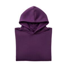 Purple Hoodie Mockup Isolated on White Background Apparel Clothing Fashion Casual Wear Concept