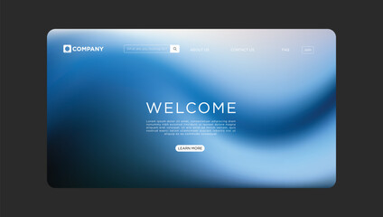 Modern website template welcomes visitors with a clean, blue gradient interface perfect for business