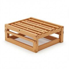 Compact and modular wooden bee hotel, ideal for sustainable gardening and attracting solitary bees to your garden, promoting biodiversity and pollination in nature