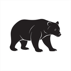bear vector silhouette sketch art logo design collections.