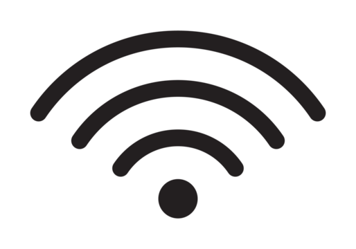 wi fi icon. Simple wifi symbol. Transparent PNG