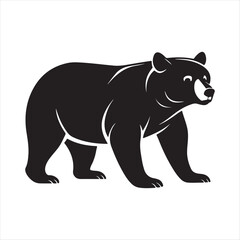 bear vector silhouette sketch art logo design collections.