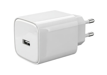 White USB Charger Adapter for Mobile Phone or Electronic Devices