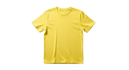 Yellow TShirt Mockup Isolated on White Background Ready for Graphic Design and Printing
