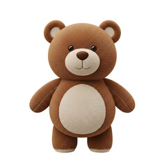 Fototapeta premium 3D Cartoon Teddy Bear with Plush Texture 