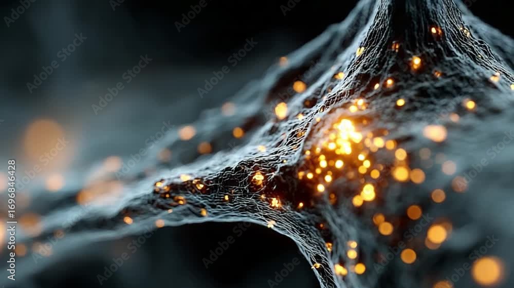 Poster Illuminated Neural Network: A mesmerizing 3D rendering of a neural network, showcasing glowing synapses and intricate connections, highlighting the complexity of the human brain.