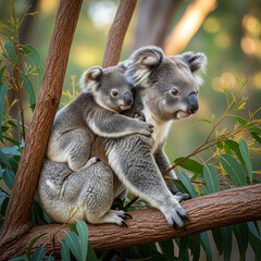 Fototapeta premium koala in tree