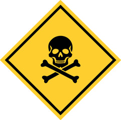 Hazard warning symbol vector icon flat sign symbol vector