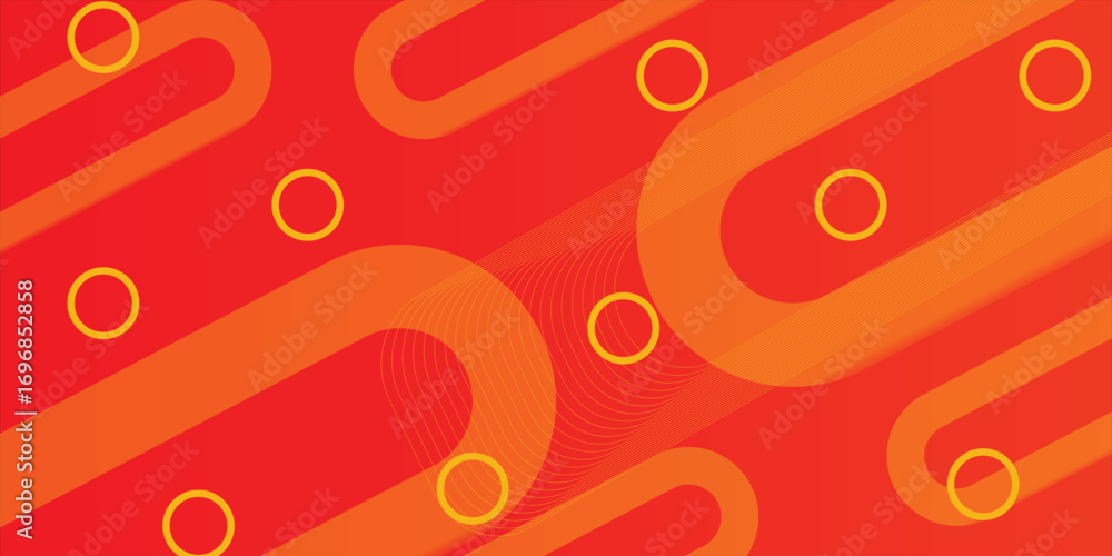 Poster abstract orange background with geometric shape. modern gradient diagonal rounded lines. dynamic sha