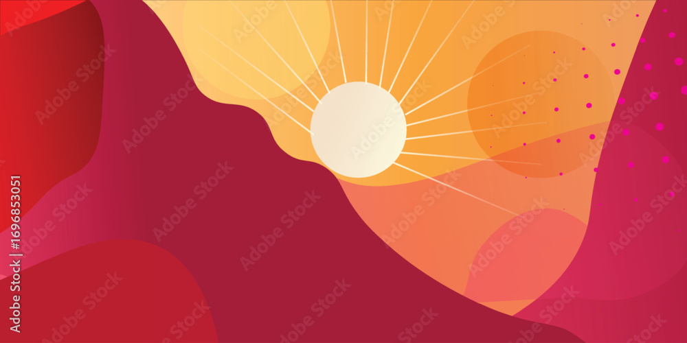 Poster abstract orange background with geometric shape. modern gradient diagonal rounded lines. dynamic sha