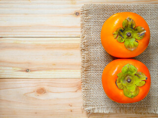 Fresh ripe persimmons