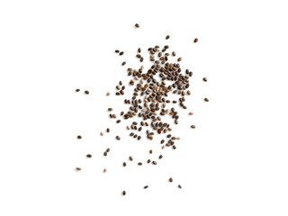 Chia seeds isolated on white background