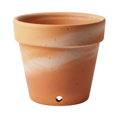Aged terracotta clay pot for indoor plants