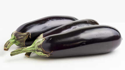 Fresh ripe eggplants presented for culinary inspiration and healthy eating