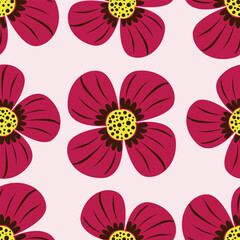 Amazing seamless floral pattern with bright colorful small flowers