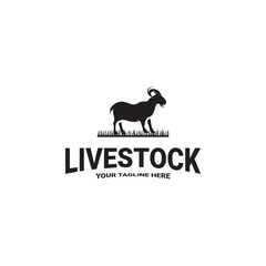 Farm animal logo vector template