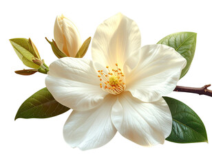 Firefly_Top View of Blooming Vanilla Flower with Soft Highlights and Natural Lines, Transpare