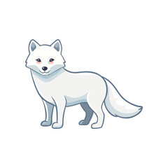 Cute wolf vector icon illustration