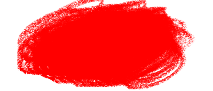 Red paint stroke background texture design artistic element creative expression bright color on transparent background