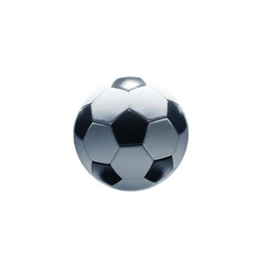 Fototapeta premium A classic black and white soccer ball isolated on transparent background, representing sports, teamwork, and competition, suitable for designs related to football, games, and athletic activities