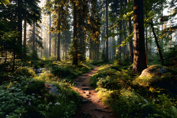 Obraz premium Backgrounds outdoors nature forest.