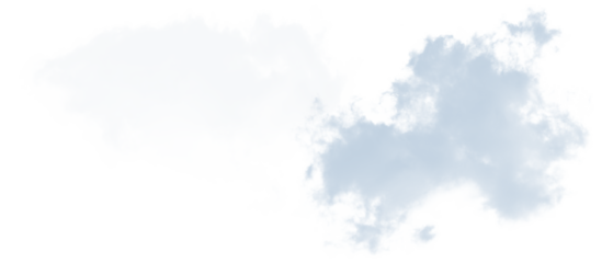 Isolated White Cloudscape Elements Sky Weather Abstract Design Fluffy Nature Realistic Render on transparent background