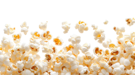 Delicious Popcorn Delight isolated on a Transparent or white Background