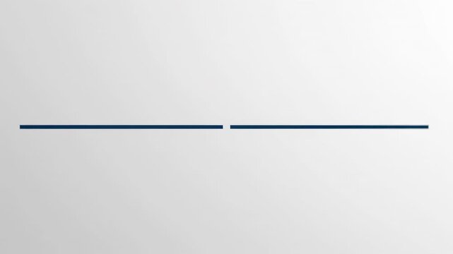 Minimalist Blue Line on White Background - A single, thin, dark blue line is horizontally centered against a bright white background.