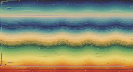 Abstract Glitch Art Background with Distorted Color Waves