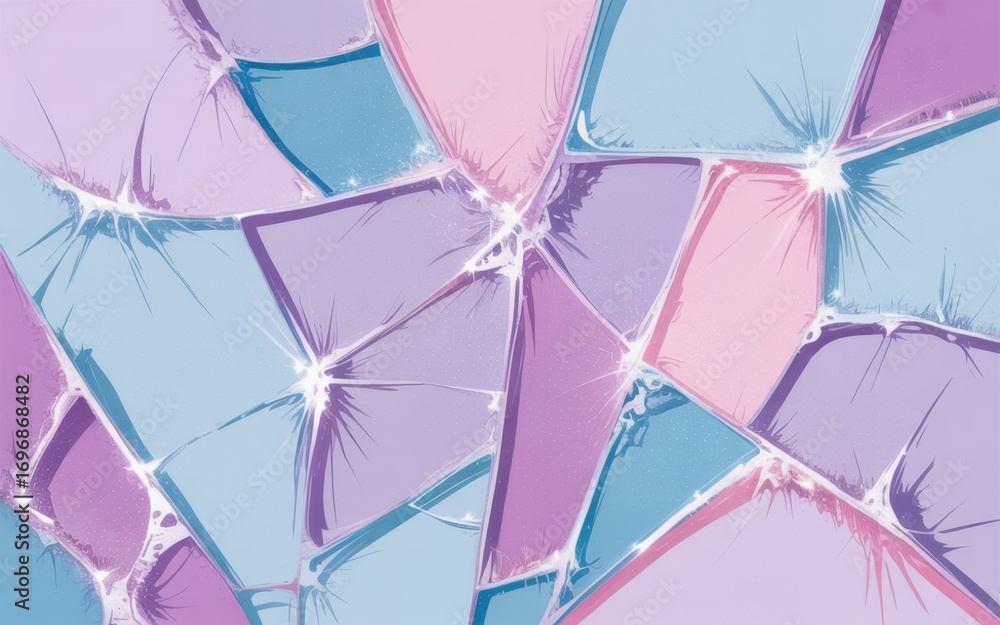 Poster abstract pastel geometry: a visually captivating digital illustration features an array of pastel-co