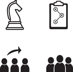 Business Strategy Chess Piece and Plan