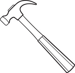 Claw Hammer Illustration DIY Tool