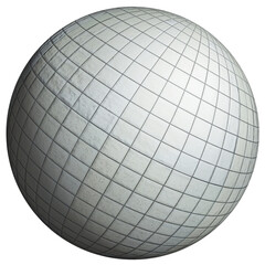 Textured Sphere with Grid Pattern Background