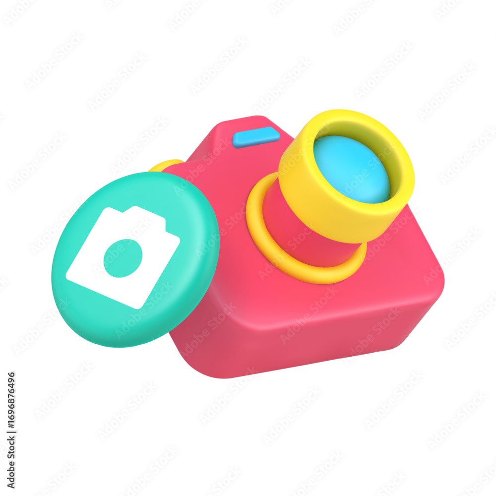 Aufkleber camera and camera symbol icon for photography apps and image sharing platforms. represents capture, 