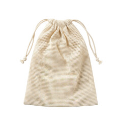 Reusable cotton waffle weave drawstring pouch