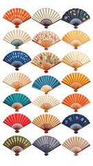 A collection of decorative fans