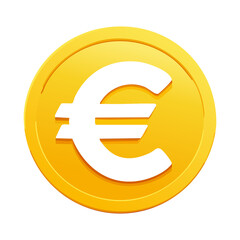 Obraz premium gold euro icon