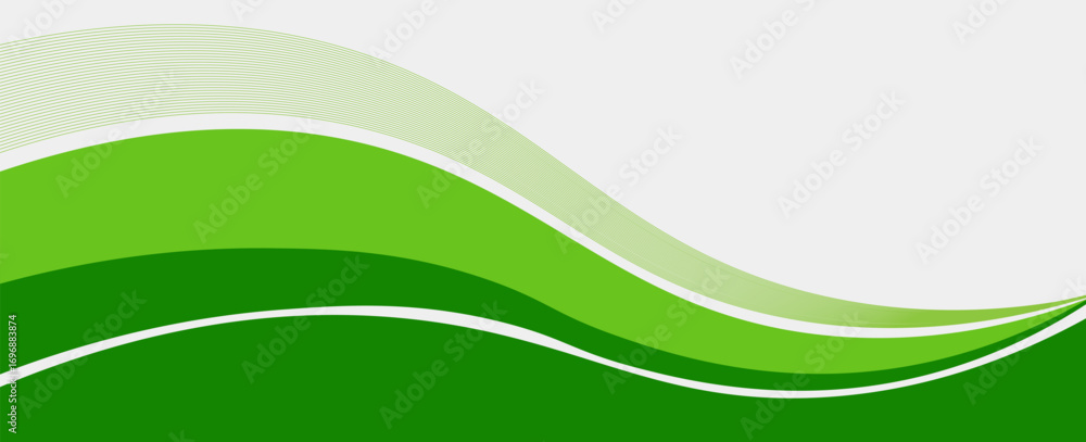 Poster abstract green banner background. graphic design banner pattern background template with dynamic cur