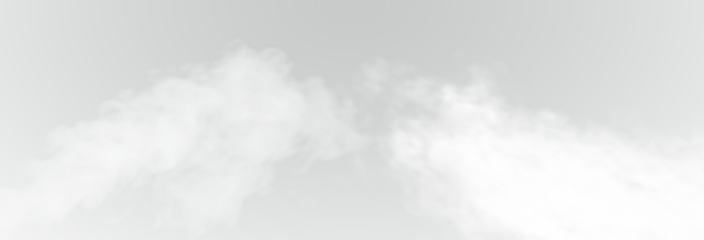 The image depicts various atmospheric phenomena such as fog, smoke, mist, and steam. The realistic 3D vector mockup shows a perspective view of white smog clouds.