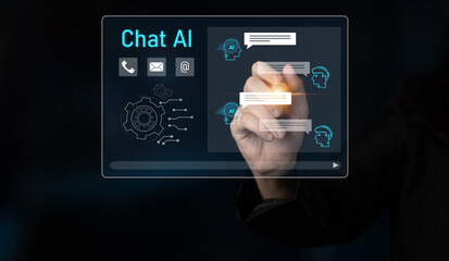 AI chatbot interface facilitates communication, chatbot, and AI interaction for automated user...