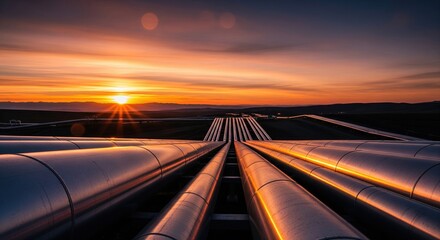 Pipeline at Sunset