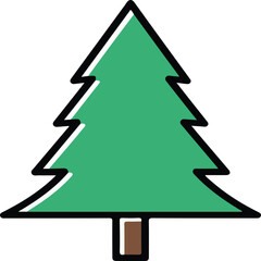 Fototapeta premium christmas tree vector illustration