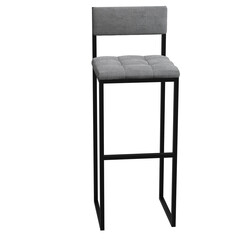 Stylish gray chair with a black frame, perfect for modern interiors. Ideal for living room, bedroom, or office.