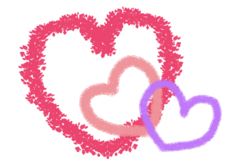 Colorful Heart Shapes Illustration Vector for Love and Valentine Design